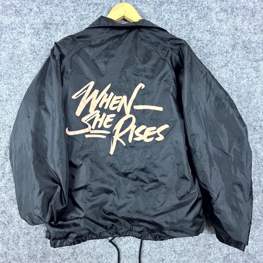Vintage Paradise Point Sportswear Coachs Jacket Windbreaker Black When She Rises